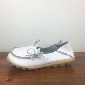 FASHION SHOES Women’s White Soft Leather Casual Shoes Size EU 37 US 6-6.5